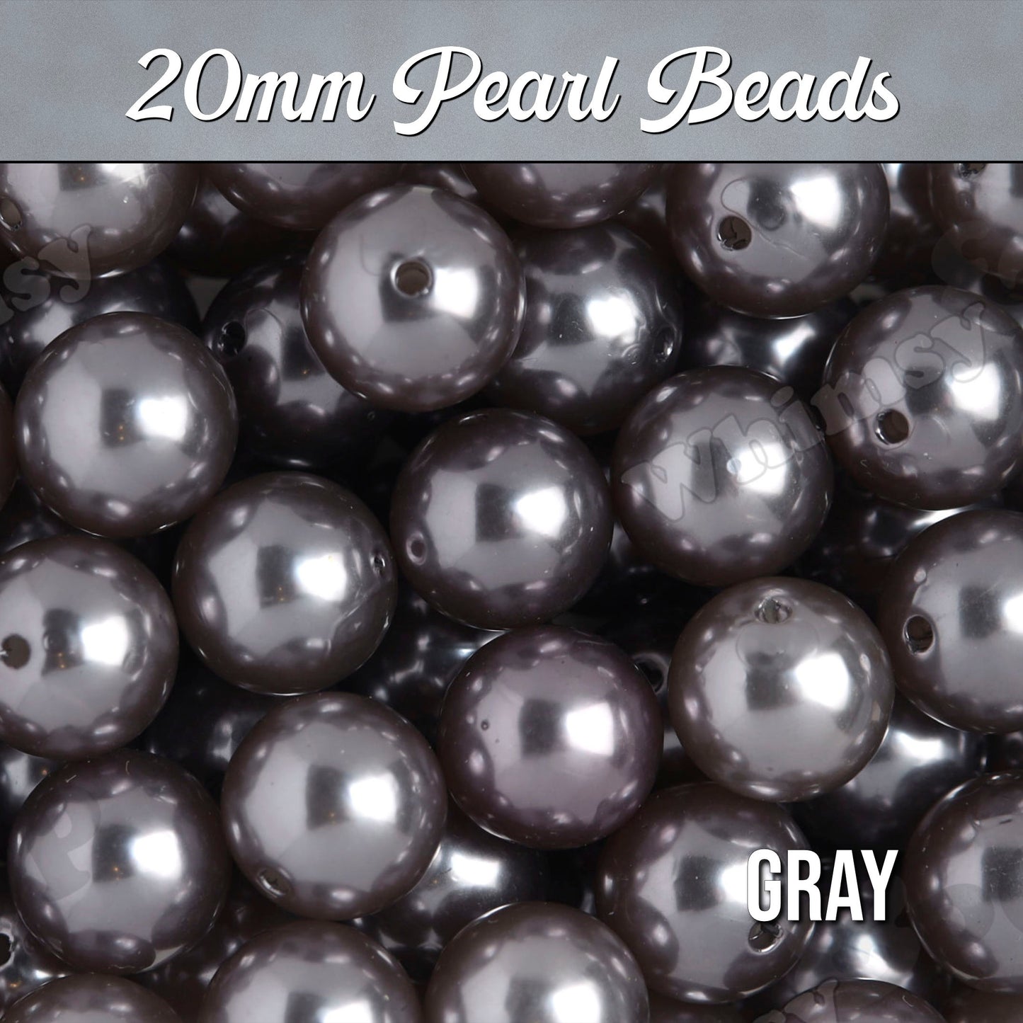 Gray Pearl Metallic Beads