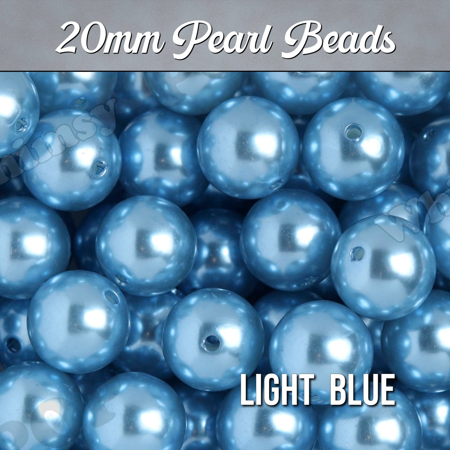 Blue Pearl Metallic Beads