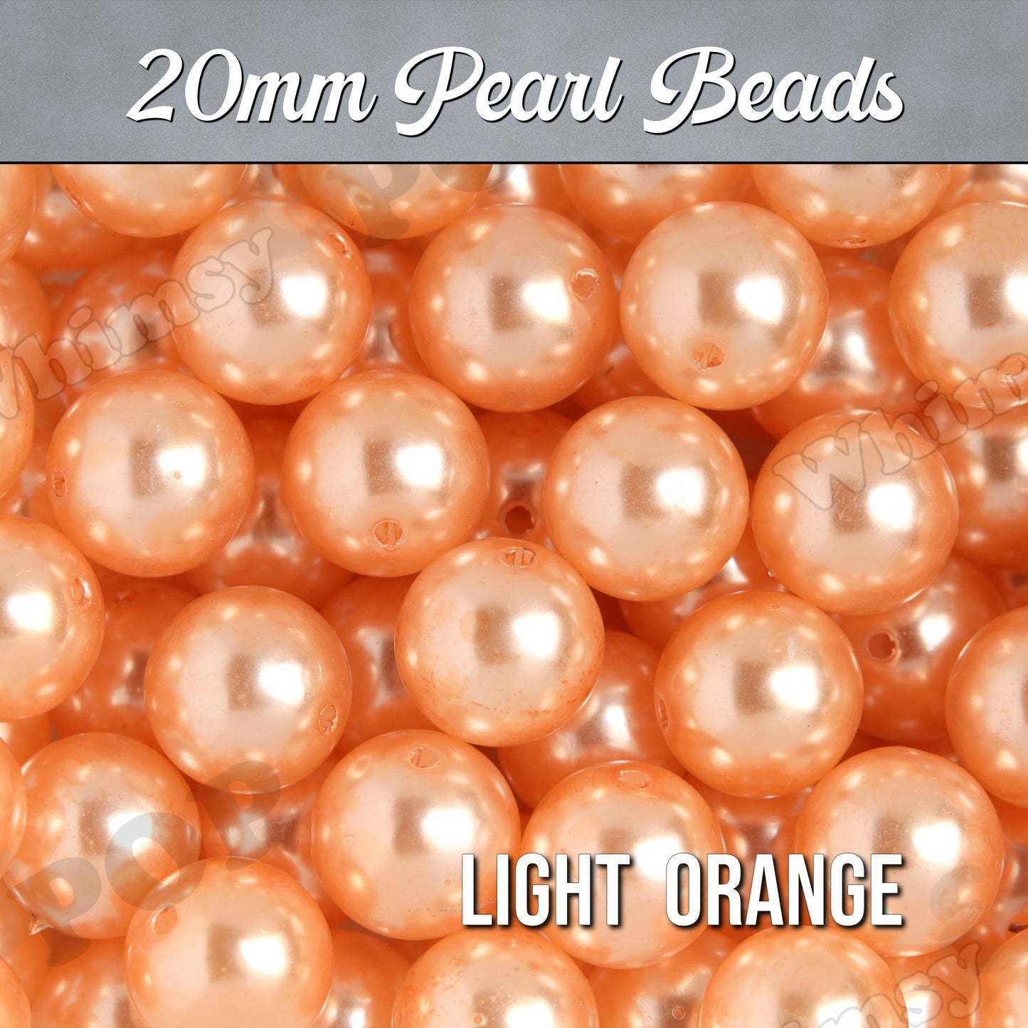 Orange Pearl Metallic Beads