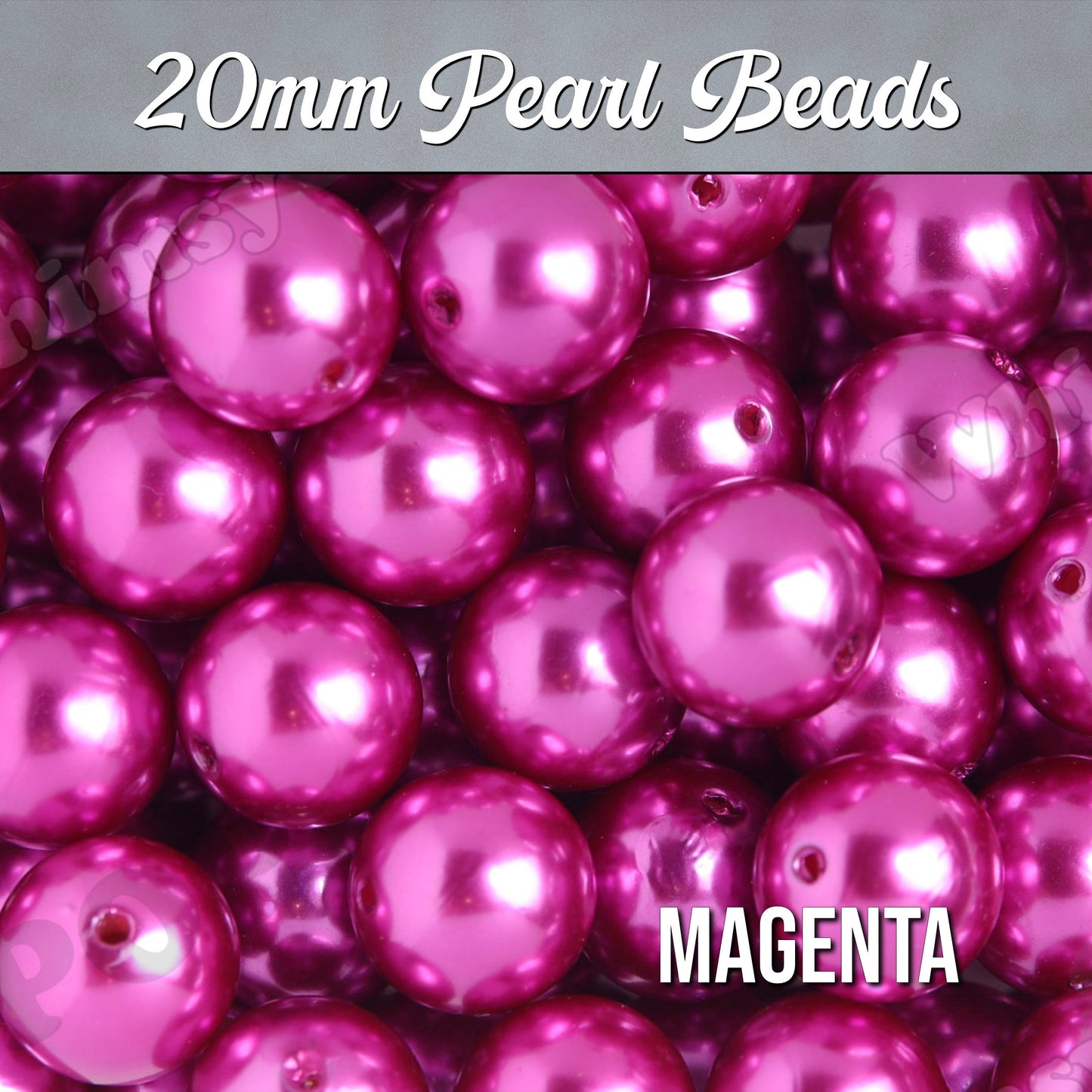Hot Pink Pearl Metallic Beads