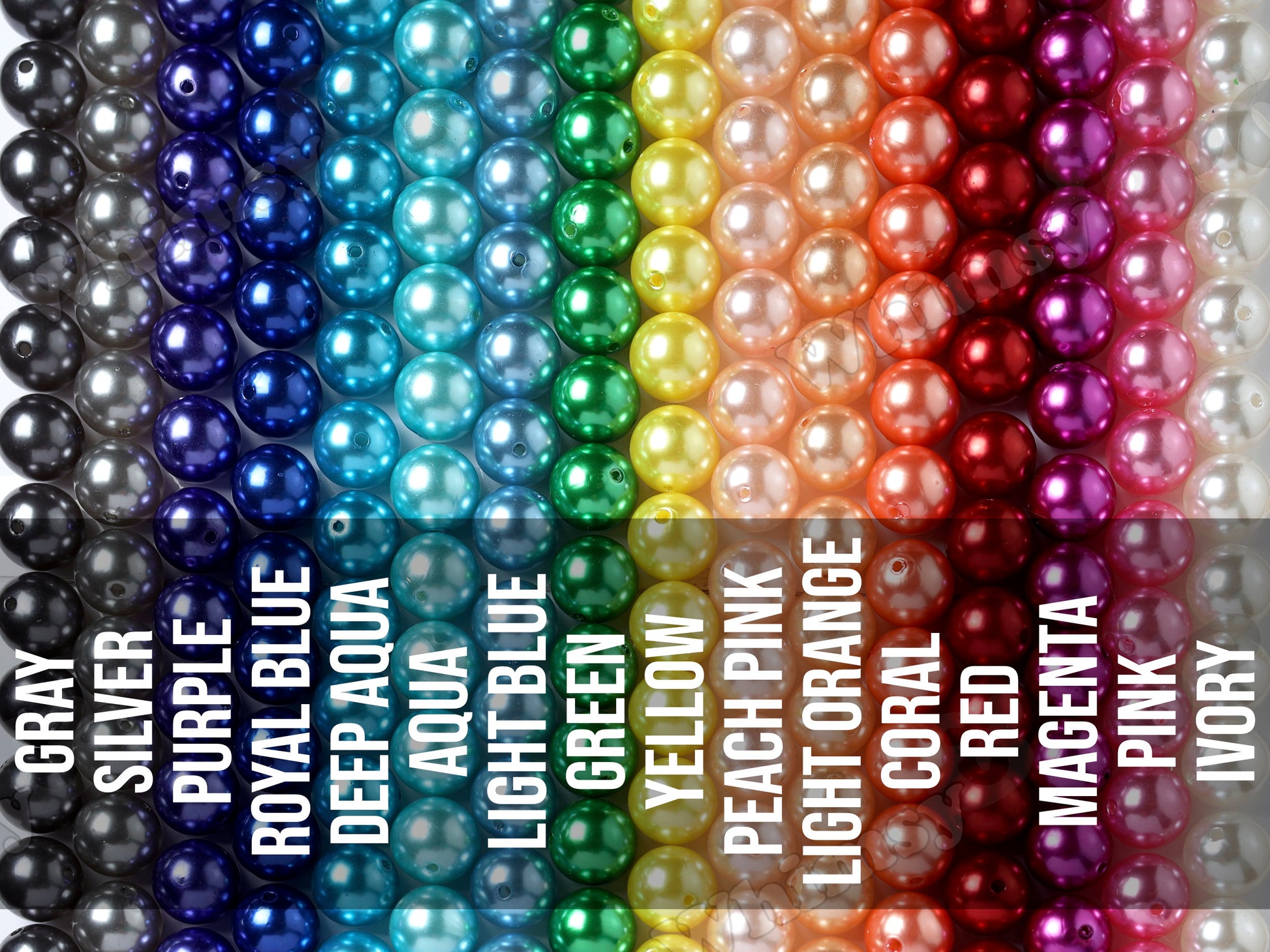 Many colors of Metallic Beads