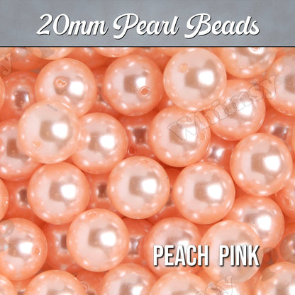 Peach Pearl Metallic Beads
