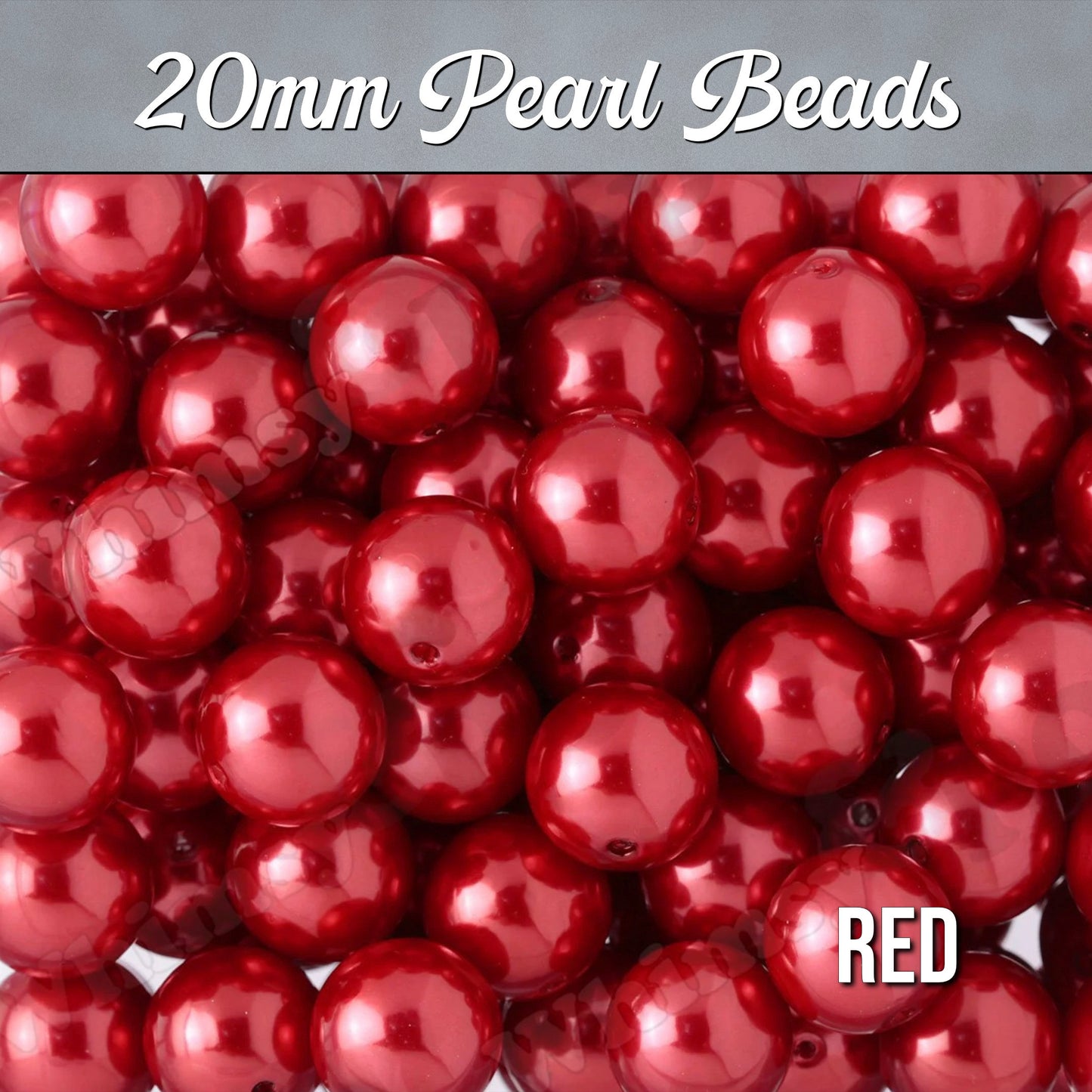Red Pearl Metallic Beads