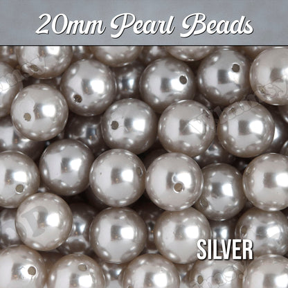 Silver Pearl Metallic Beads