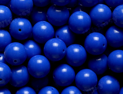 Royal Blue 20mm Solid Bubblegum Beads for DIY Jewelry by WhimsyandPOP