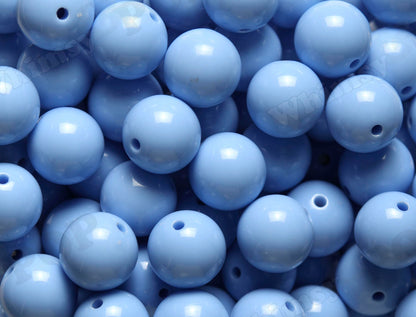 Cornflower Blue 20mm Solid Bubblegum Beads for DIY Jewelry by WhimsyandPOP
