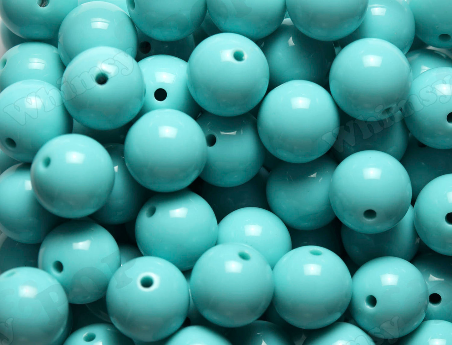 Mint Green 20mm Solid Bubblegum Beads for DIY Jewelry by WhimsyandPOP