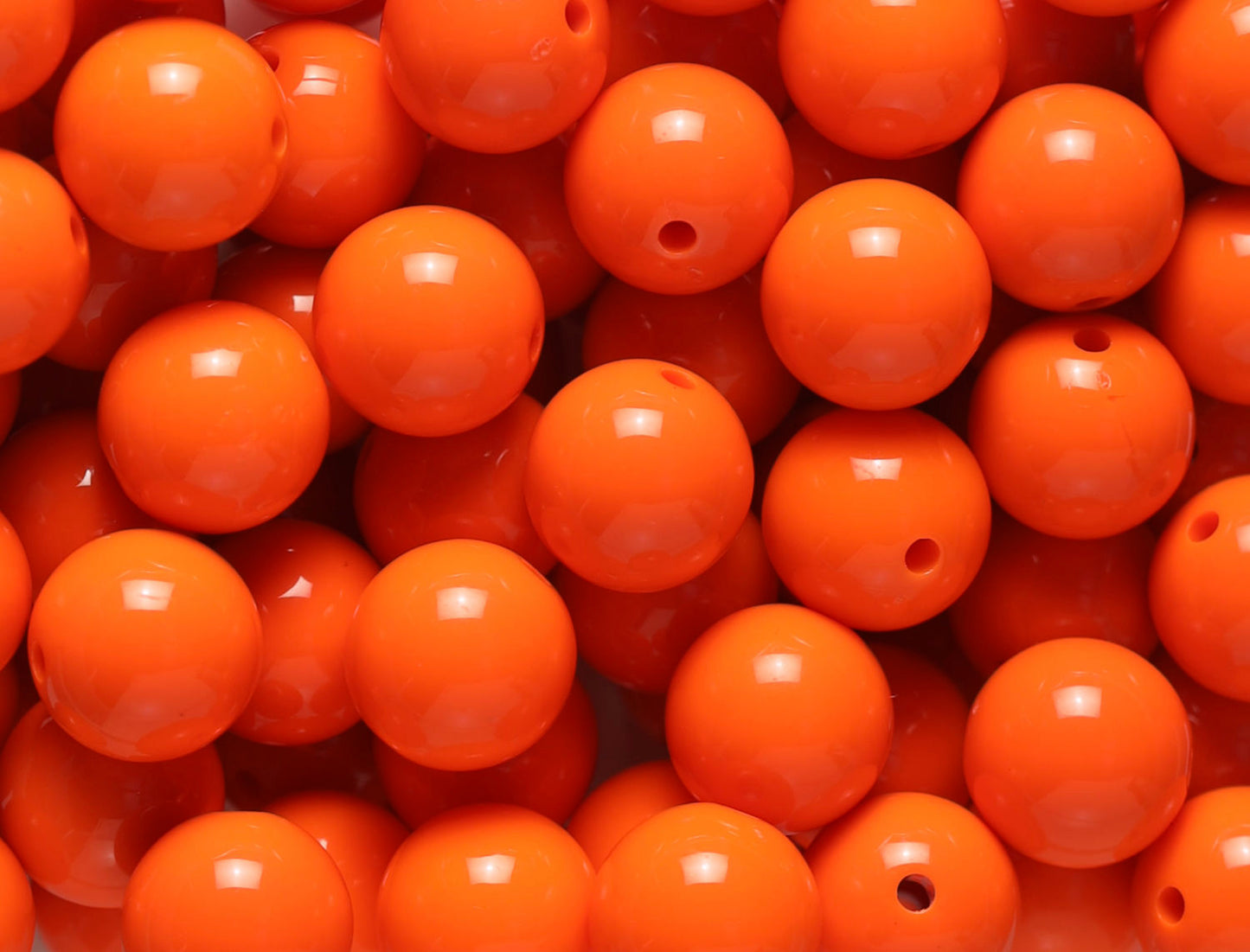 Orange 20mm Solid Bubblegum Beads for DIY Jewelry by WhimsyandPOP