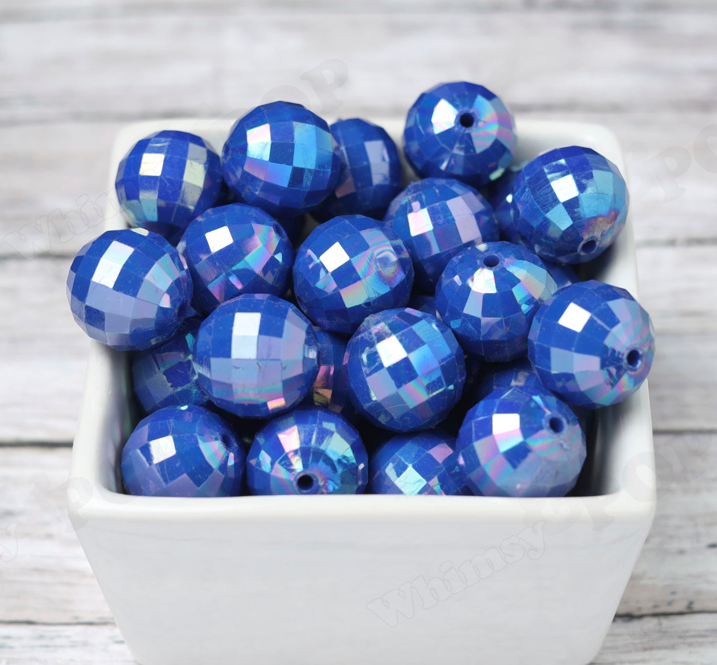 20mm Faceted AB Gumball Beads