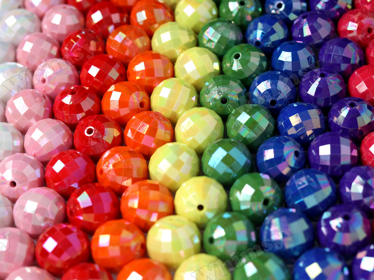 20mm Faceted Gumball Beads - WhimsyandPOP