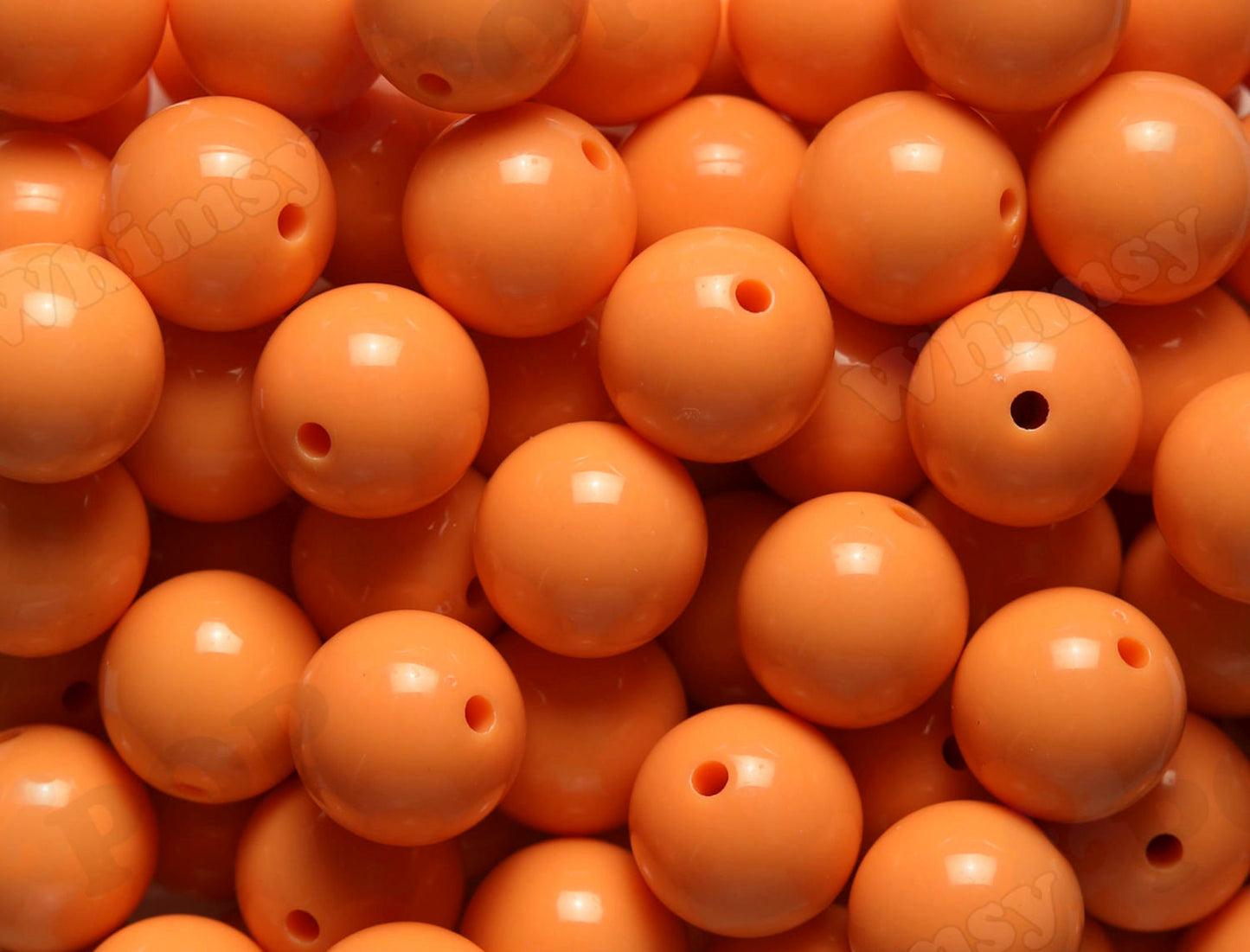Orange 20mm Solid Gumball Beads - WhimsyandPOP