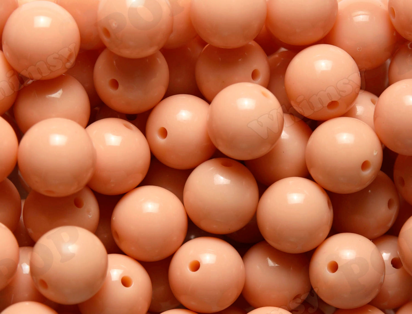 Light Orange 20mm Solid Gumball Beads - WhimsyandPOP
