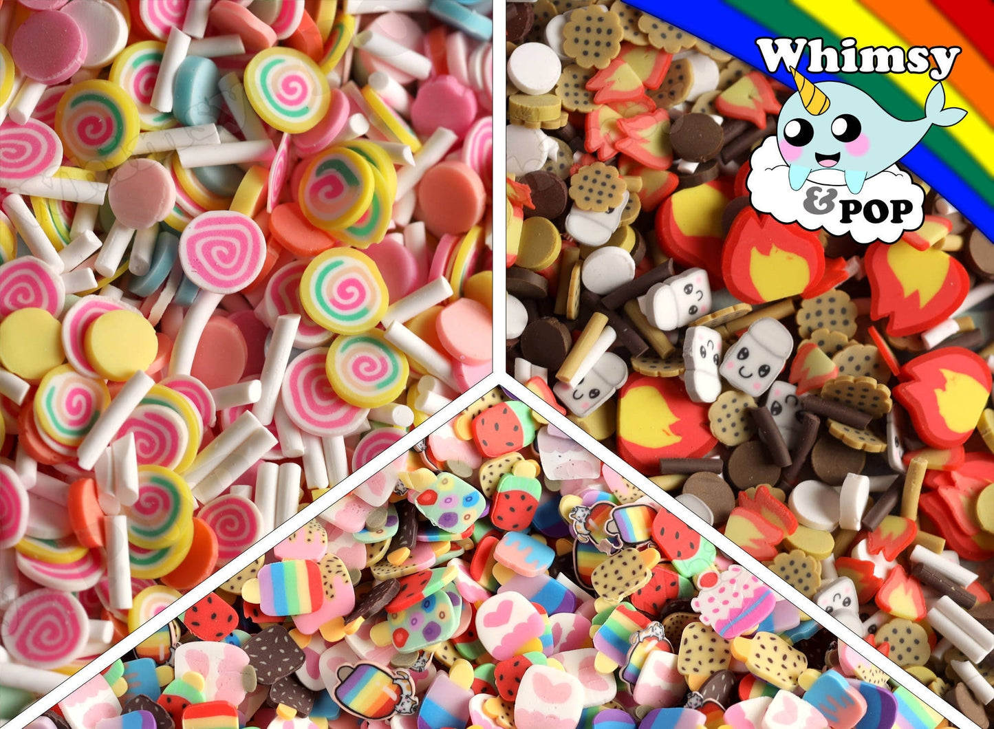 Kawaii Sweets Decoden Mix, Polymer Clay Charms, Slime Charms, Slime Accesories, Kawaii Charm, Slime Sweets, Smores Ice Cream