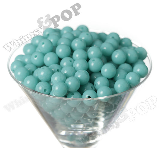 LIGHT TURQUOISE 12mm Solid Gumball Beads - WhimsyandPOP
