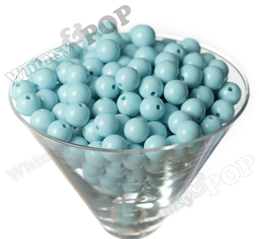 LIGHT BABY BLUE 12mm Solid Gumball Beads - WhimsyandPOP