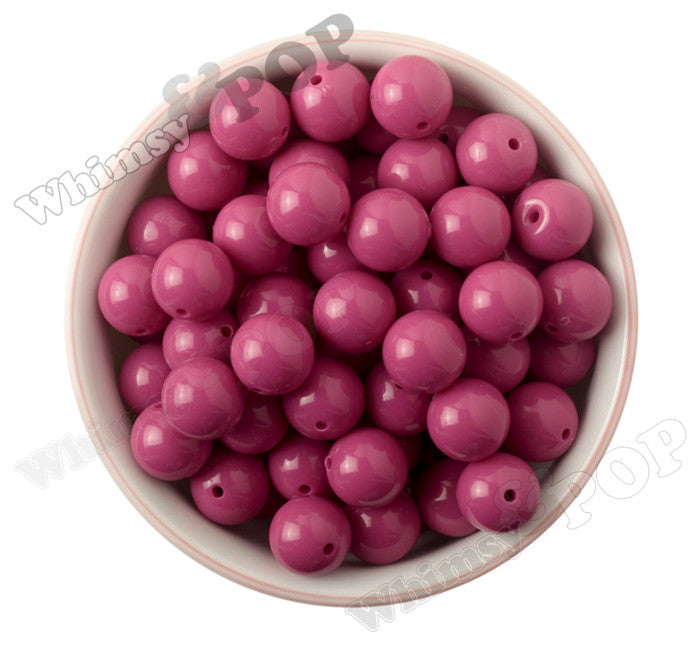 WATERMELON PINK 16mm Solid Gumball Beads - WhimsyandPOP