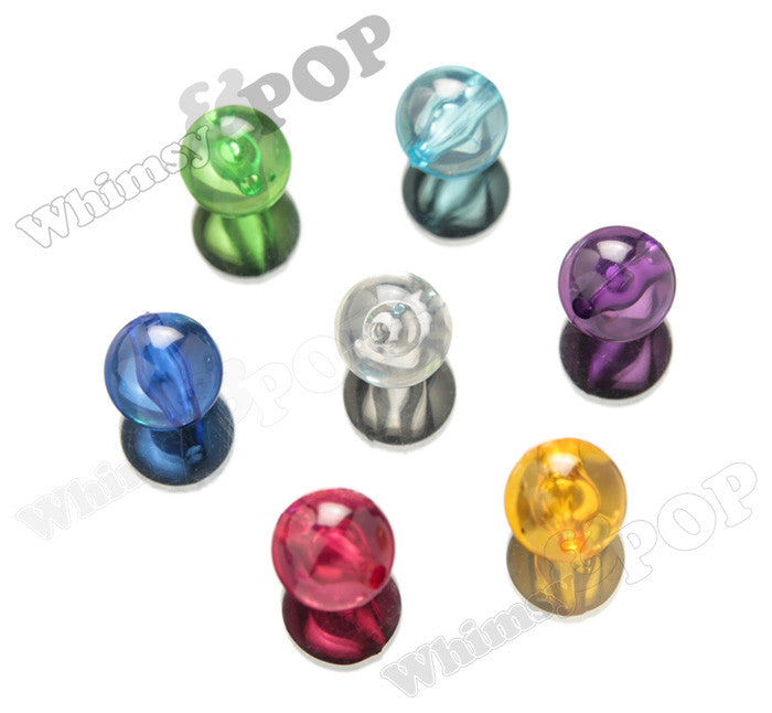 MIXED Color 20mm Transparent Gumball Beads - WhimsyandPOP