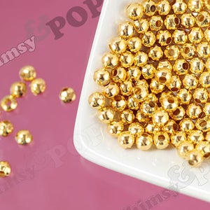 5mm Spacer Beads - Gold or Silver Beads