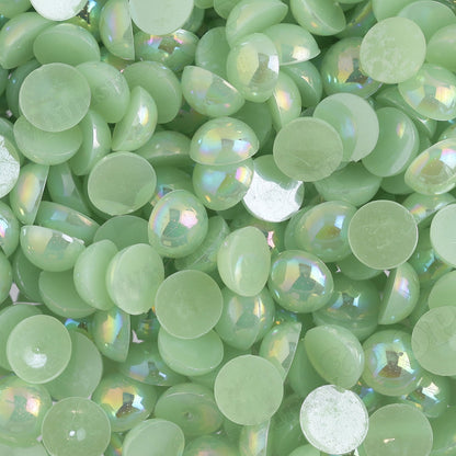 8mm AB Flatback Pearl Cabochons in a Variety of Colors