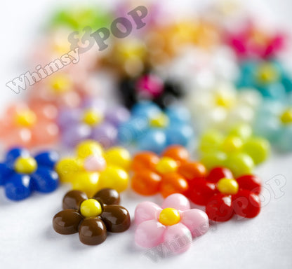 MIXED Color 13mm Baby Daisy Flower Cabochons - WhimsyandPOP