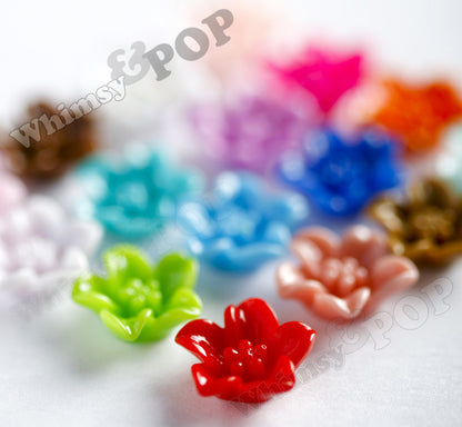 MIXED Color 13mm Lily Flower Cabochons - WhimsyandPOP