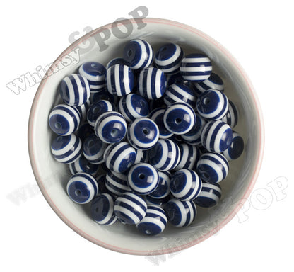 MIXED Color 16mm Striped Gumball Beads - WhimsyandPOP