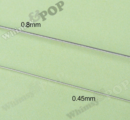 Stainless Steel Cord Beading Wire, 0.45mm, 24 Gauge Jewelry Wire