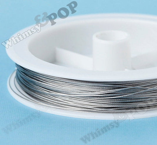 Stainless Steel Cord Beading Wire, 0.45mm, 24 Gauge Jewelry Wire