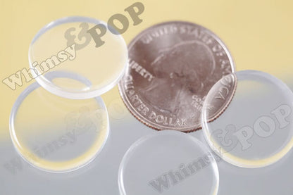Clear Round FLAT Glass Dome Seals Cabochon