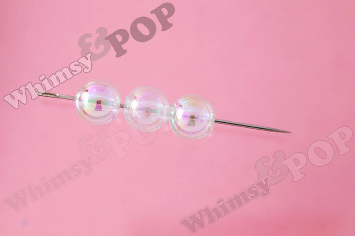 Bubble Style Clear Color Transparent AB Gumball Beads, Transparent Acrylic Round Beads, 12mm or 10mm Spacer Beads (C1-19)