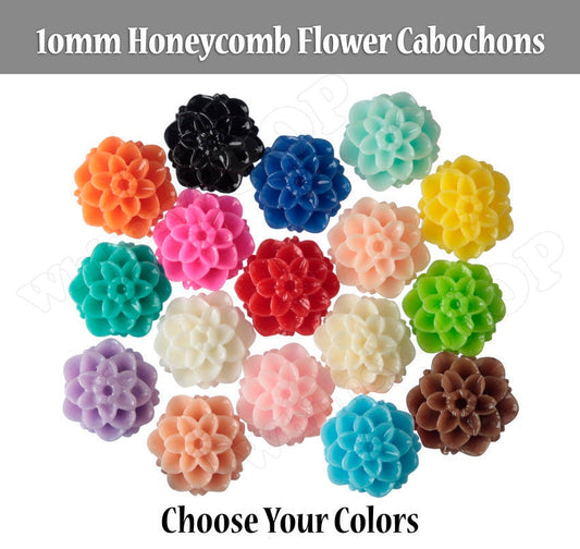 10MM Honeycomb Mum Mini Flower Cabochons