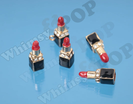 Red Lipstick Enamel Charms, 3D Lipstick Charm 20mm (1-5B)