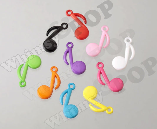 Acrylic Musical Note Charms, Music Charm Bracelet Necklace Findings, Acrylic Jewelry, Musical Notes, Music Charm, 27mm x 12mm (R11-009-018)