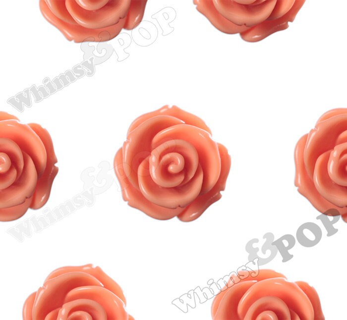 23mm Large Flower Beads, Chunky Rose Beads, Drilled Roses