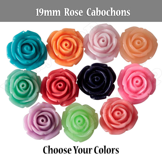 19MM Large Rose Cabochons