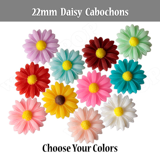 22MM Large Gerber Daisy Cabochons