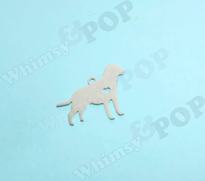 Silver Dog Animal Jewelry Charms, Many Breeds to Choose From