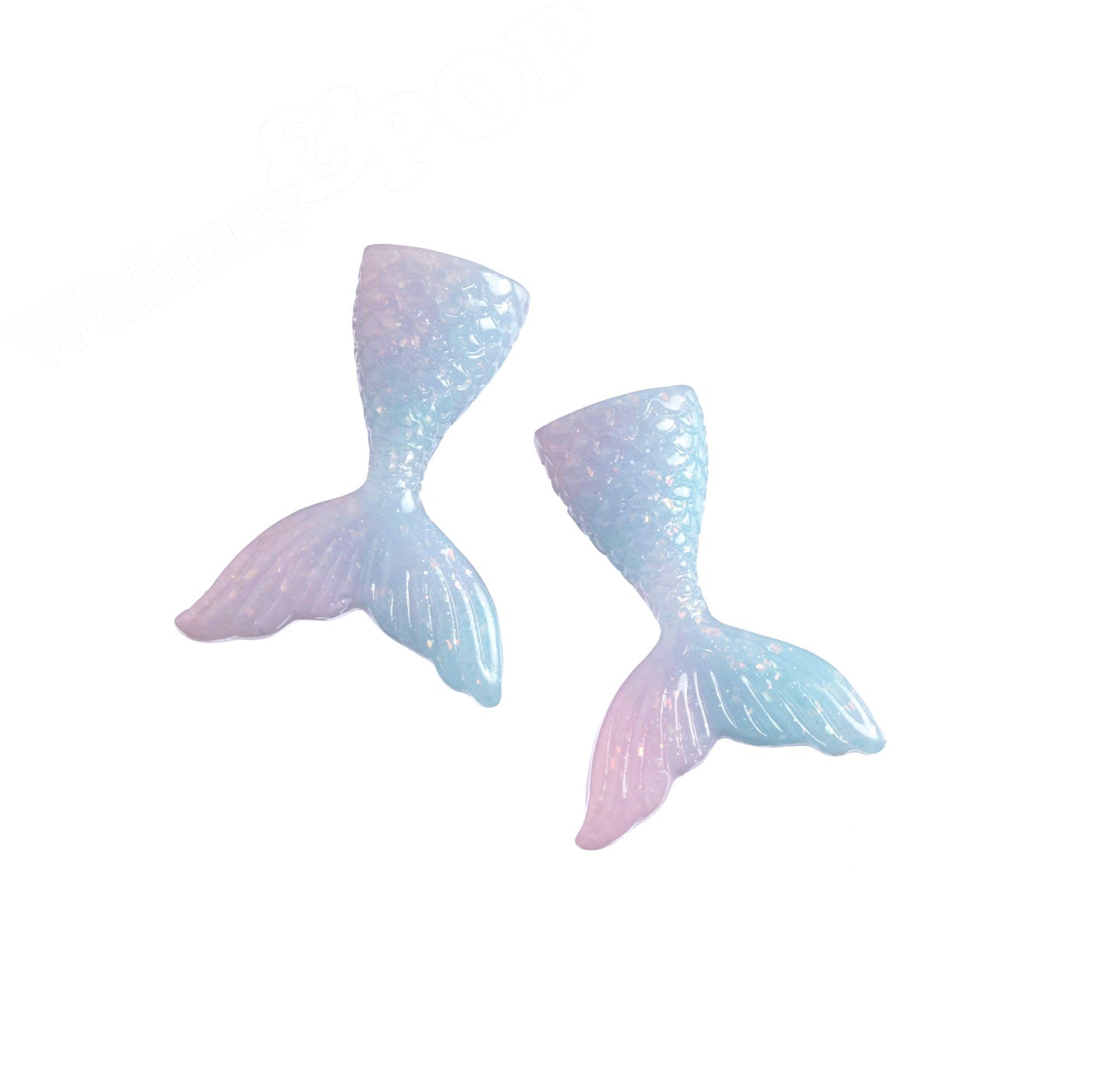 Glitter Mermaid Tail Charm Pendant, Mermaid Fish Resin Tail Charm Pendant, Mermaid Charm, Slime Charms, Glitter Tail (C1-32-33)
