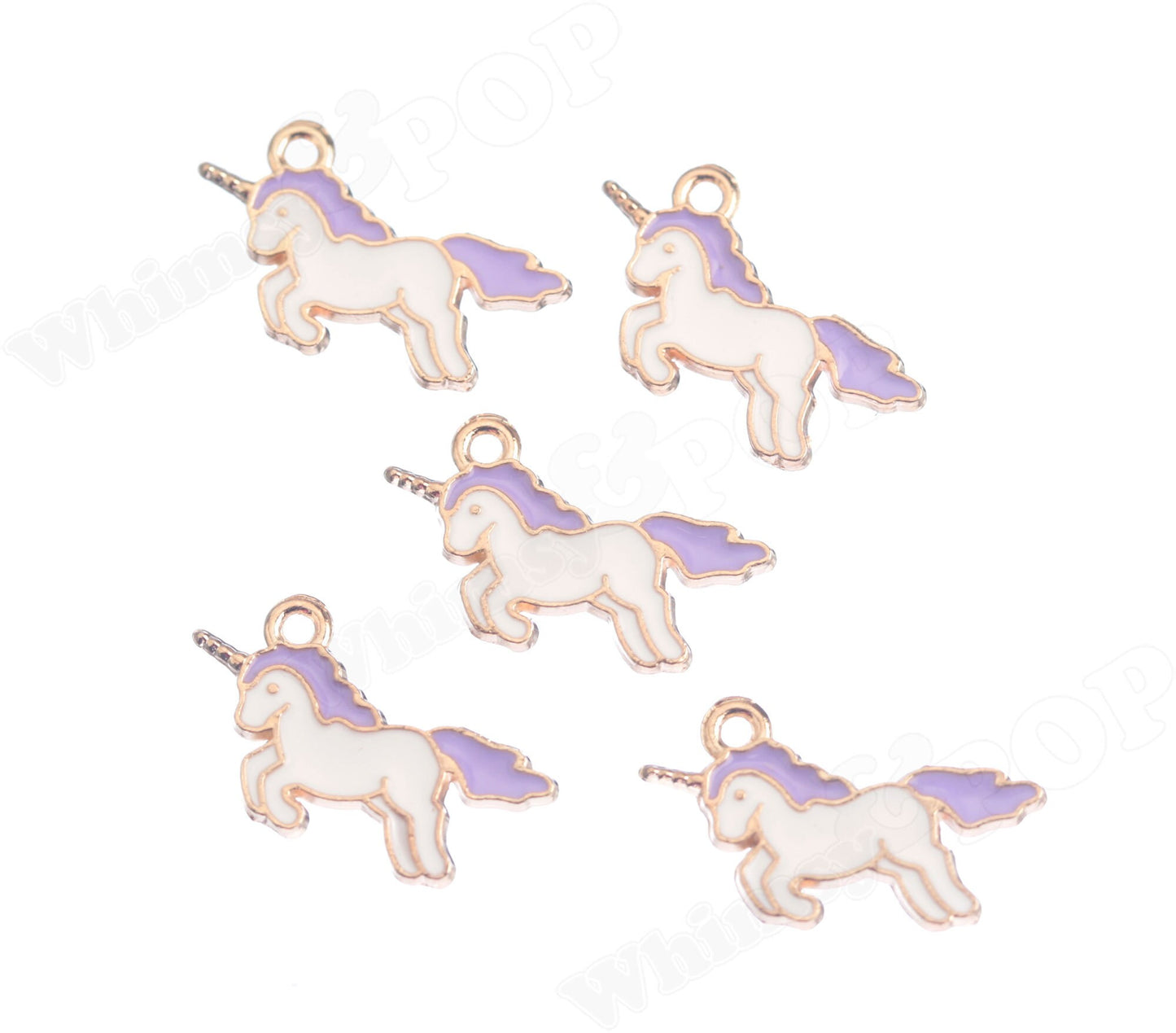 These purple unicorn charms make great earrings and can be added to a charm bracelet or necklace.