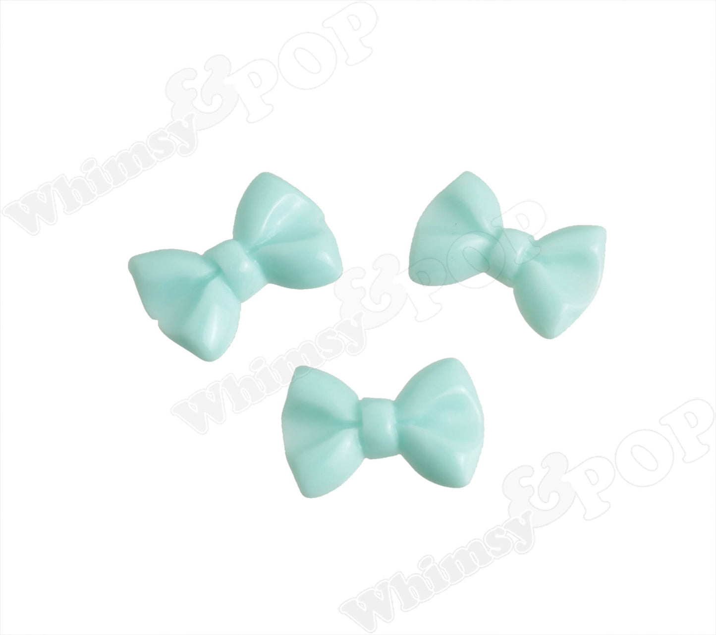 Colorful Resin Bow Cabochons, Resin Flatback Cabochons, 20mm