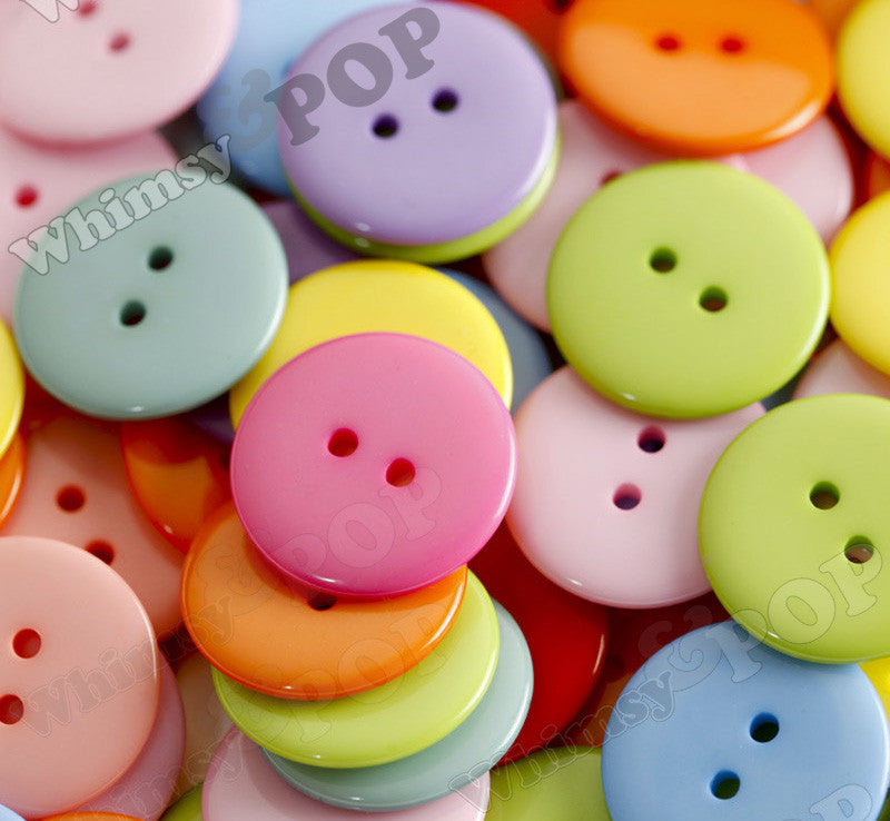 MIXED Color 23mm Resin Buttons - WhimsyandPOP