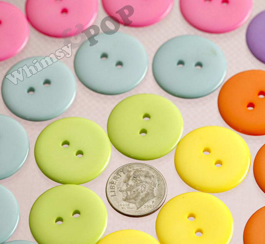 MIXED Color 23mm Resin Buttons - WhimsyandPOP