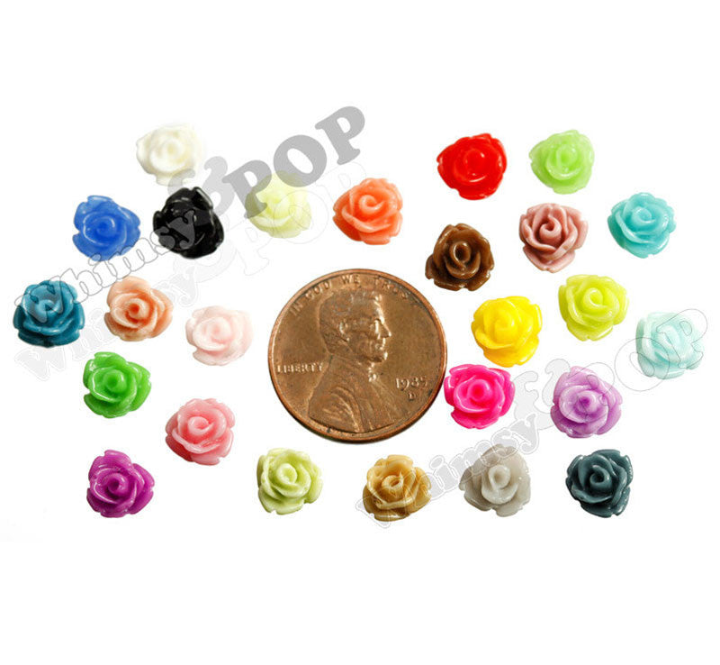 MIXED Color 7mm Teeny Tiny Flower Cabochons - WhimsyandPOP