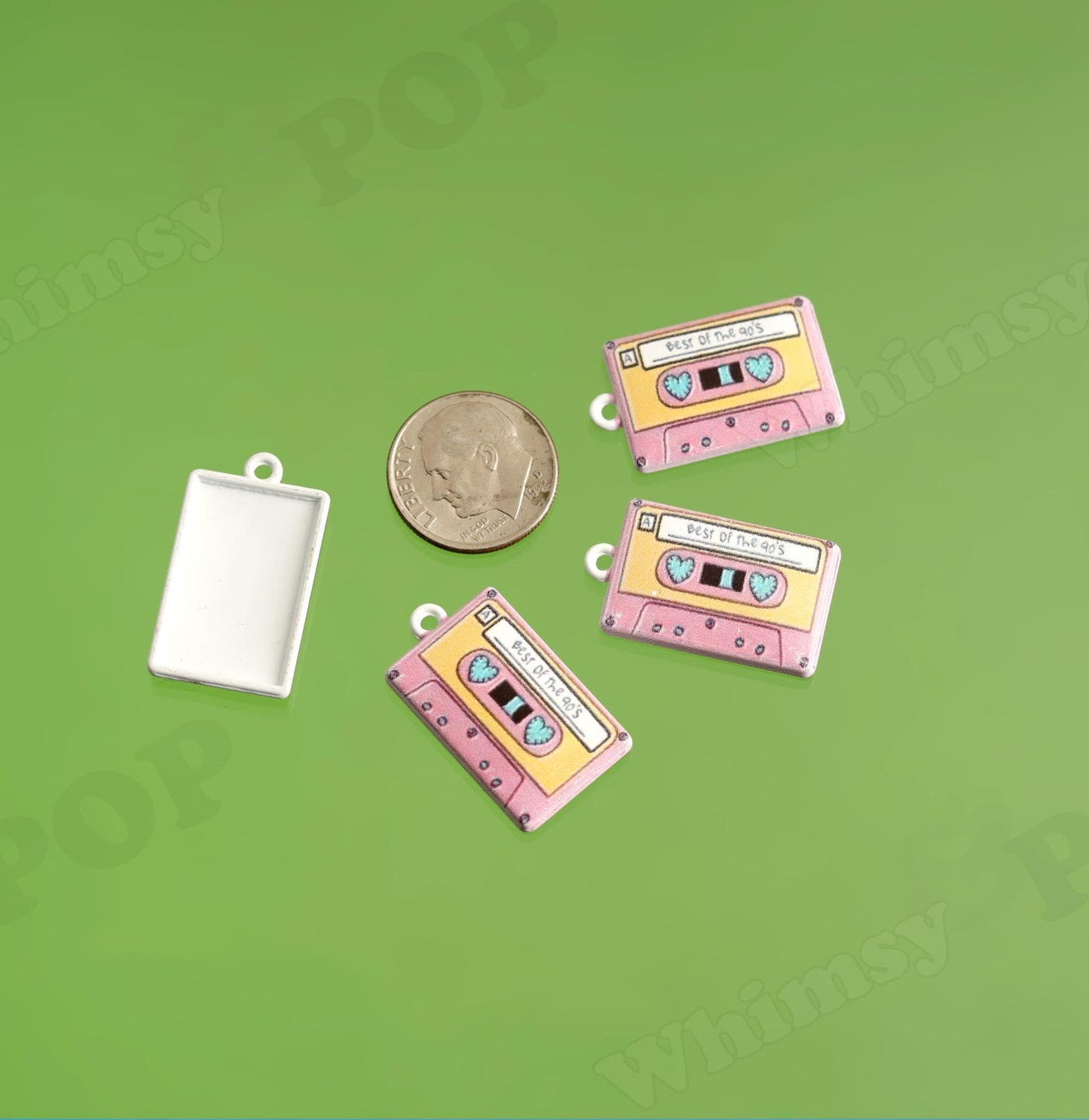 Retro Cassette Tape Charms, Mixed Tape Charms and Pendants
