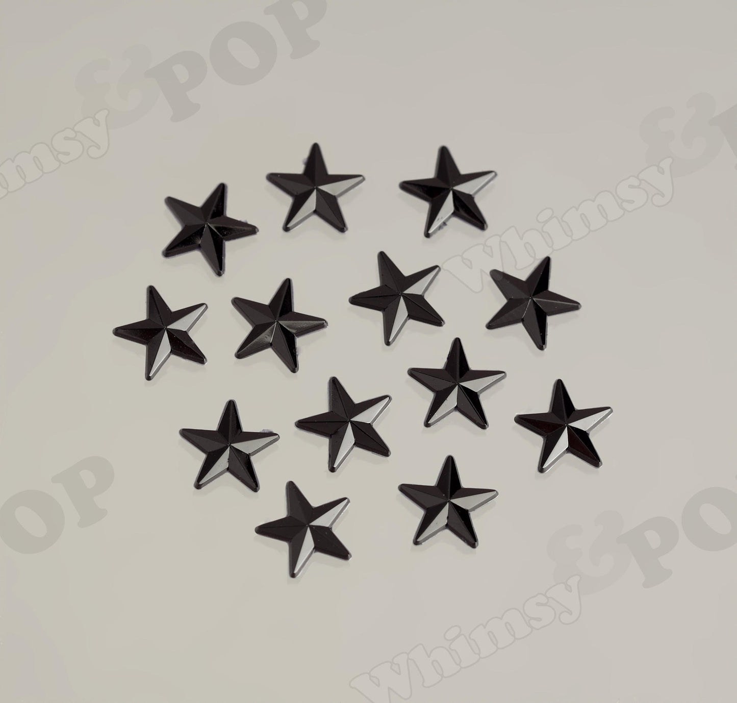 Star Acrylic Rhinestone Flatback Cabochons, 10mm