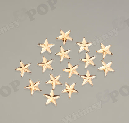 Star Acrylic Rhinestone Flatback Cabochons, 10mm