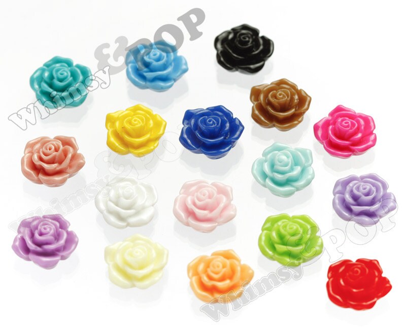 16MM Pointy Rose Flower Cabochons