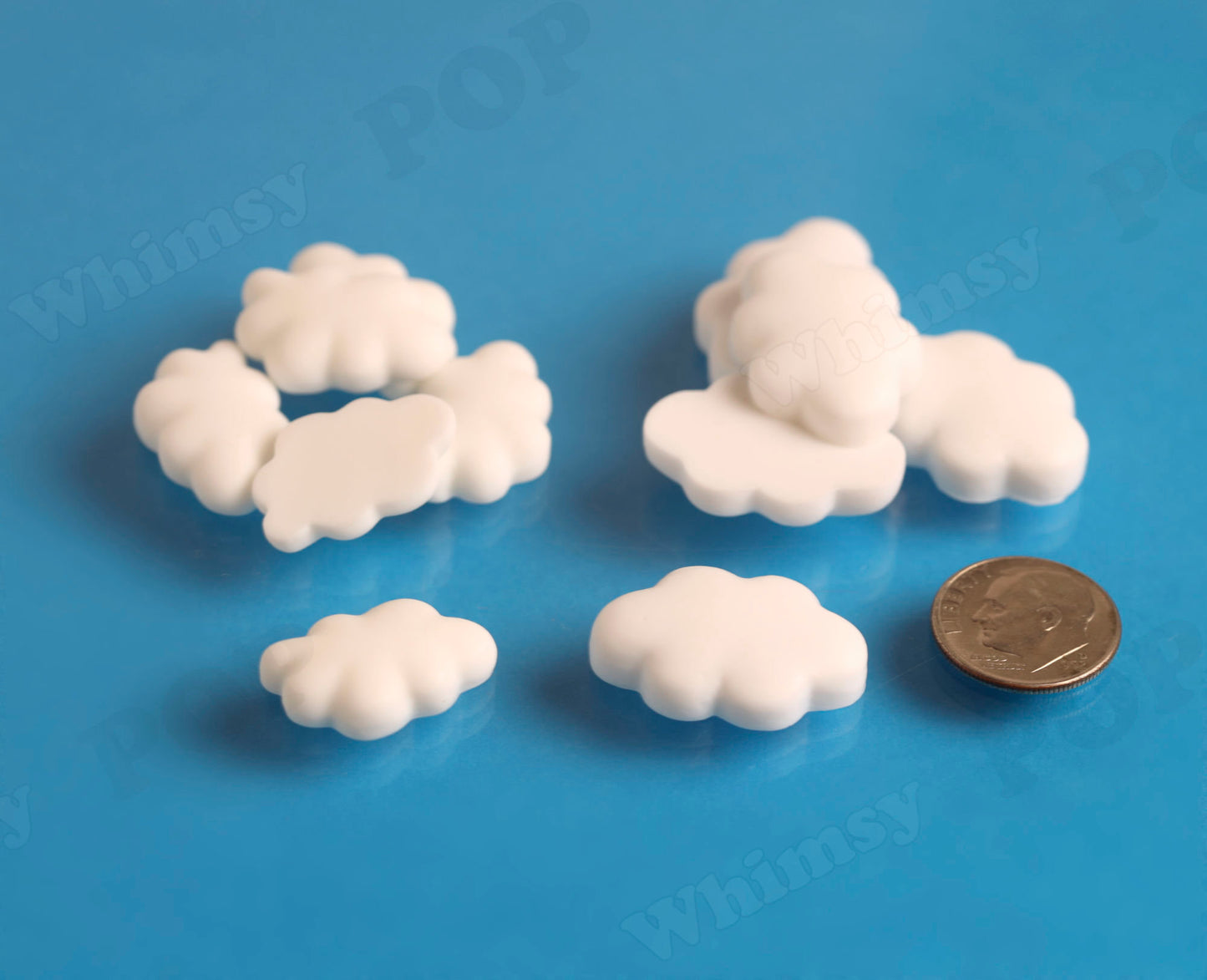 Soft Kawaii Resin Cloud Cabochons, Fluffy Cloud Decoden (R6-072)