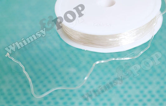 Clear Stretchy Beading Cord, 1mm Thick, 10M Roll (C2-09)