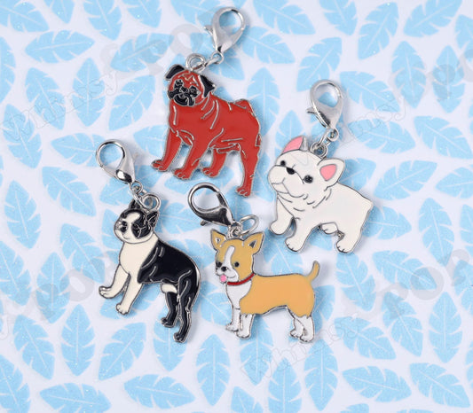 Dog Charms, Boston Terrier, Chihuahua, Pug, French Bulldog Charms